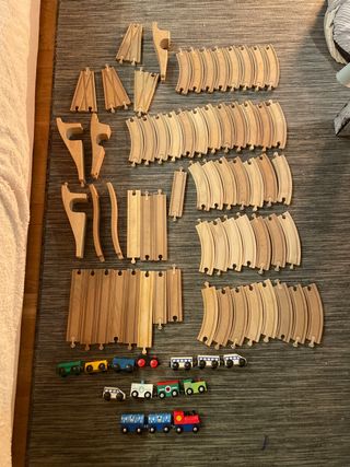 Tren de madera y vagones