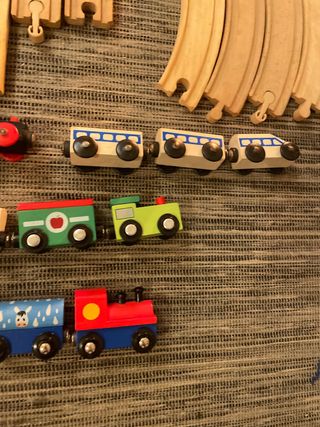 Tren de madera y vagones