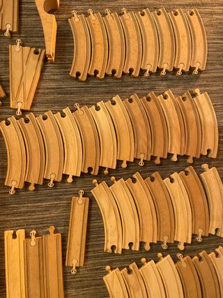 Tren de madera y vagones