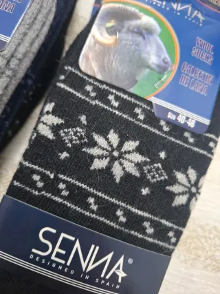 6 Pares Calcetines Lana Caballero 40-46