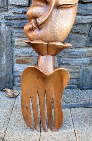 Pareja Tótems Madera Tallada