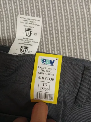 Pantalón de trabajo gris y amarillo