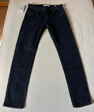 Pantalones Vaquero Mango Slim Fit Azul/Negro Talla