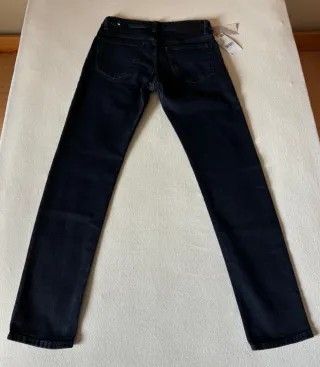 Pantalones Vaquero Mango Slim Fit Azul/Negro Talla