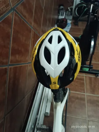 Casco Ciclismo Spink Amarillo/Blanco