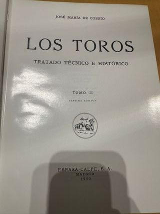 Enciclopedia Los Toros - Cossío (5 tomos)