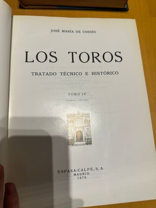 Enciclopedia Los Toros - Cossío (5 tomos)