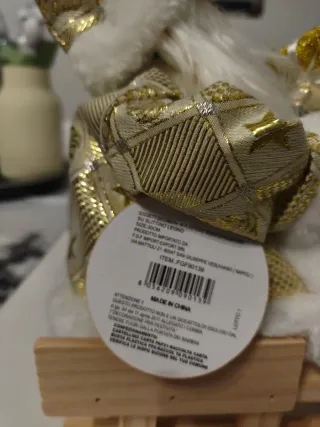 Babbo Natale su slitta decorazione oro