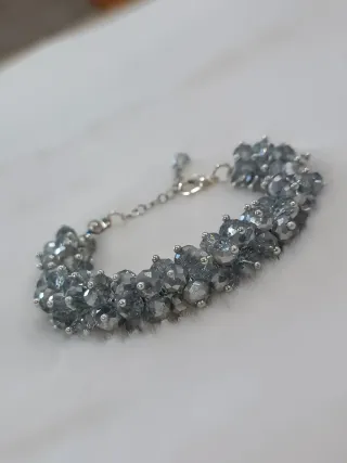 Bracciale Cristalli Grigio Argento