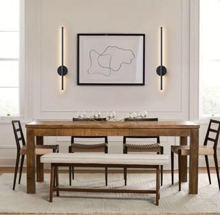 Lámpara de pared LED moderna negra a pilas