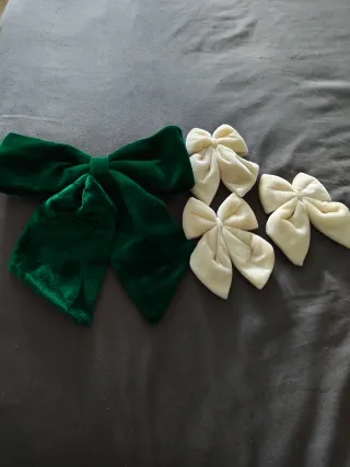 Fiocchi velluto verdi e beige