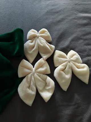 Fiocchi velluto verdi e beige