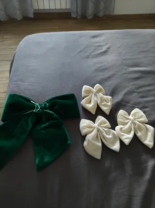 Fiocchi velluto verdi e beige