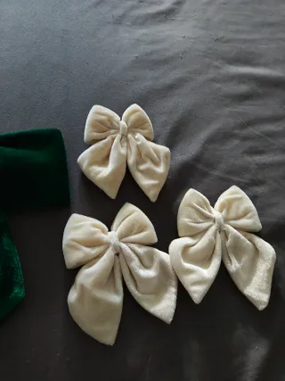 Fiocchi velluto verdi e beige