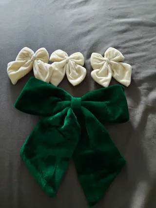 Fiocchi velluto verdi e beige