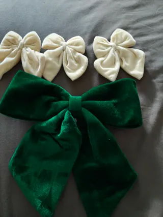 Fiocchi velluto verdi e beige