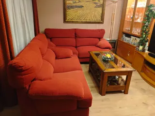 Conjunto Sofá 3 plazas + Sofá 2 plazas (Granate)