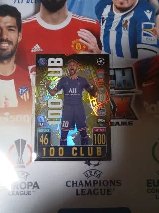 Carta Neymar 100 Club Topps