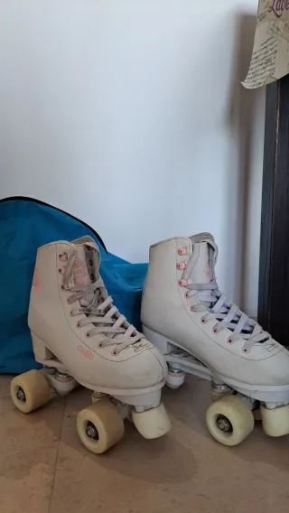 Patines Artísticos Oxelo Quad Blancos T.36