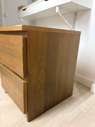 Mesita Noche MALM Madera IKEA