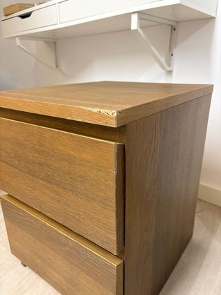 Mesita Noche MALM Madera IKEA