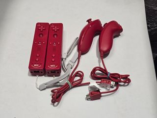 2 mandos 2 nunchuk wii con Motion rojo original