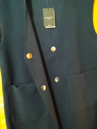 Abrigo sin mangas Cortefiel azul