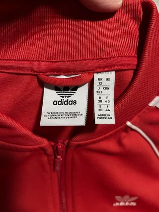 Chaqueta Adidas Talla M/38 Roja