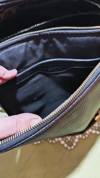 Mochila Parfois Negra efecto piel