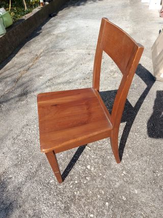6 Sedie Legno Tinto Noce Nazionale Scuro