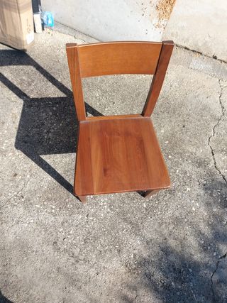6 Sedie Legno Tinto Noce Nazionale Scuro