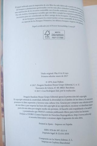 JOAN DIDION SEGUN VENGA EL JUEGO