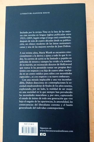 JOAN DIDION SEGUN VENGA EL JUEGO