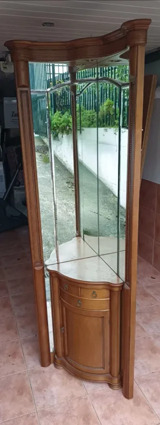 Mueble de esquina con espejo y cajones