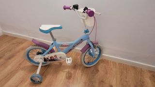 Bicicleta Frozen Infantil con Ruedines