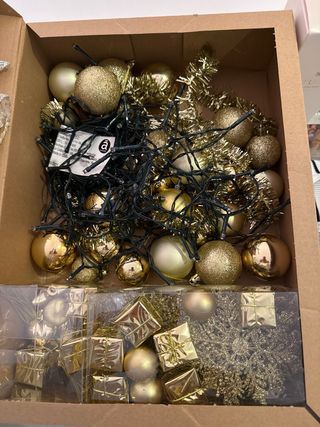 Adorno Estrella Árbol Navidad Dorado Transparente