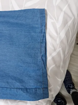 Pantalón fluido azul verano Talla M