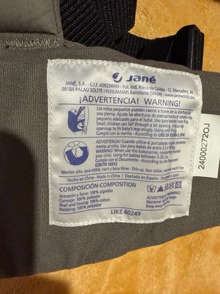 Mochila Portabebés Jane Like Gris