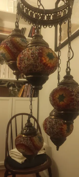 Lámpara Turca 5 Tulipas