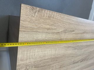 Escritorio con cajones madera y blanco