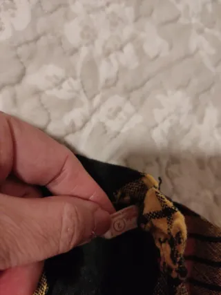 Abrigo Nancy Cuadros Amarillo y Negro