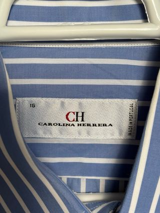 Camisa Carolina Herrera Hombre Gemelos Azul