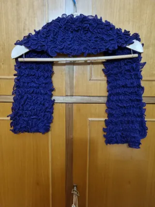 Sciarpa in lana blu