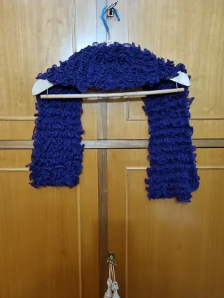 Sciarpa in lana blu