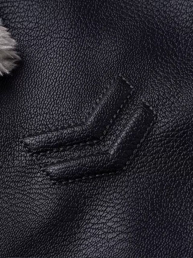 Chaqueta de cuero forrada hombre