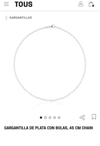 Collar/ Gargantilla de bolitas plata Tous.Original