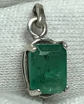 Colgante Esmeralda Plata Ley + Regalo