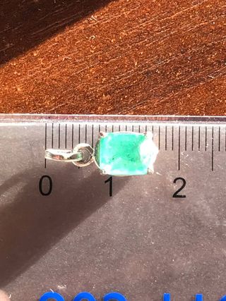 Colgante Esmeralda Plata Ley + Regalo