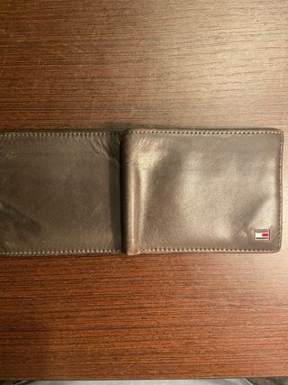 Cartera Tommy Hilfiger Marrón Cuero Original