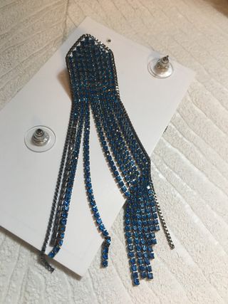 Pendientes largos piedras azules , ( fotos) UNICOS